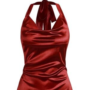 Zaful Red Satin Mini Dress